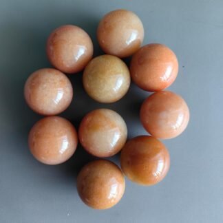 Hand Exercise Balls 30mm for Women - Set of 2 Natural Crystal Stone Spheres - Finger Joint Relief & Stress Relax, Perfect Size for Women's Hands, Red Aventurine