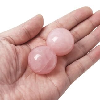 Hand Exercise Balls 30mm for Women - Set of 2 Natural Crystal Stone Spheres - Finger Joint Relief & Stress Relax, Perfect Size for Women's Hands, Red Aventurine