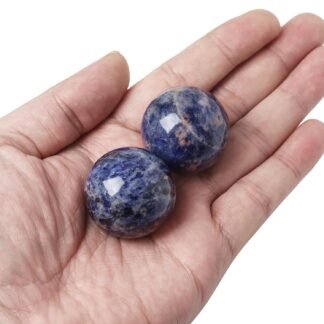 Hand Exercise Balls 30mm for Women - Set of 2 Natural Crystal Stone Spheres - Finger Joint Relief & Stress Relax, Perfect Size for Women's Hands, Red Aventurine