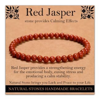 Handmade Natural Gemstone Elastic Bracelet - Healing Crystal Beads Jewelry, Unisex