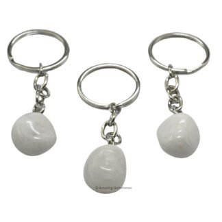 Handmade Tumbled Crystal Keychains