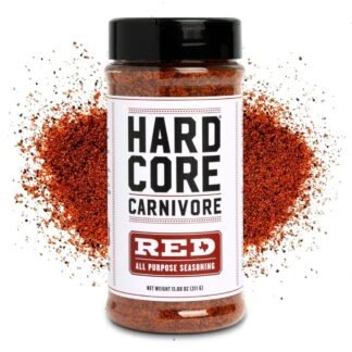 Hardcore Carnivore Red: All Purpose Seasoning (11 oz Shaker) Texas-Made, for Pork, Chicken, BBQ, Grilling and Smoking