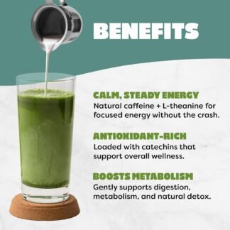 Harmony Leaf Ceremonial Grade Matcha Green Tea Powder, 4 oz, 50+ Servings, Smooth and Vibrant Matcha