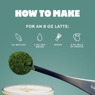 Harmony Leaf Ceremonial Grade Matcha Green Tea Powder, 4 oz, 50+ Servings, Smooth and Vibrant Matcha