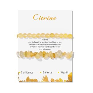 Healing Crystal Bracelets for Women 2 PCS 6mm Natural Stone Bracelet Stretch Crystal Beaded Bracelets Handmade Gemstone Bracelet Jewelry Gifts Christmas Gifts for Women Girls