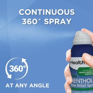 HealthWise 10.5% Menthol Pain Relief Spray | Cold Hot Sensation | 3 oz. 85 mL | Non-Greasy Formula | Immediate Penetrating Action | External Analgesic
