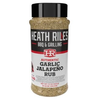 Heath Riles BBQ Rub - Garlic Jalapeño Seasoning, Champion Pitmaster Recipe, Legendary Rubs For Smoking & Grilling, 80+ BBQ Championships, 12 oz.