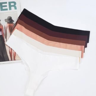 Hellopopgo Seamless Thongs For Women V-waisted No Show Thong Seamless Panties Breathable Comfortable Underwear Womens 6-Pack - lunas-mystic-emporium.com Hellopopgo Seamless Thongs For Women V-waisted No Show Thong Seamless Panties Breathable Comfortable Underwear Womens 6-Pack
