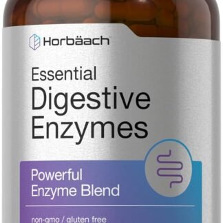 Horbäach Essential Digestive Enzymes | 250 Capsules | Powerful Enzyme Blend for Men & Women | Non-GMO & Gluten Free Supplement
