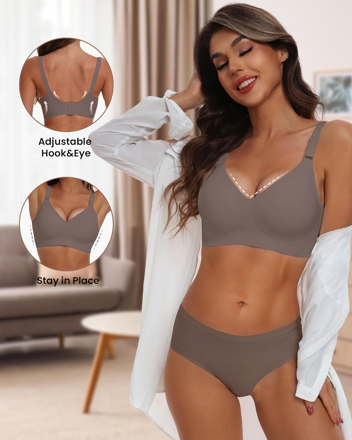 HORISUN Comfortable Seamless Full Coverage Bra for Women Wireless Bras with Soft Support Regular and Plus Size - lunas-mystic-emporium.com HORISUN Comfortable Seamless Full Coverage Bra for Women Wireless Bras with Soft Support Regular and Plus Size