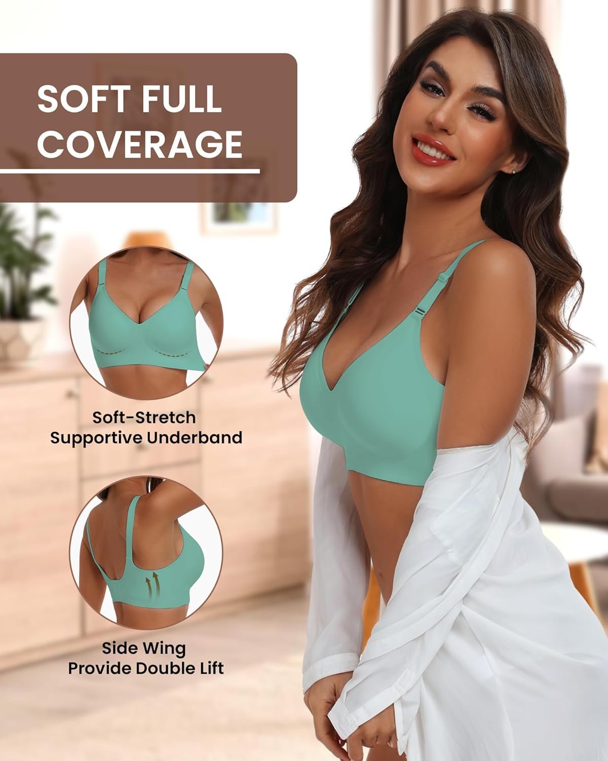 HORISUN Comfortable Seamless Full Coverage Bra for Women Wireless Bras with Soft Support Regular and Plus Size - lunas-mystic-emporium.com HORISUN Comfortable Seamless Full Coverage Bra for Women Wireless Bras with Soft Support Regular and Plus Size