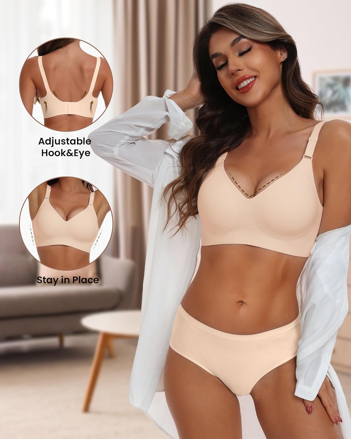 HORISUN Comfortable Seamless Full Coverage Bra for Women Wireless Bras with Soft Support Regular and Plus Size - lunas-mystic-emporium.com HORISUN Comfortable Seamless Full Coverage Bra for Women Wireless Bras with Soft Support Regular and Plus Size