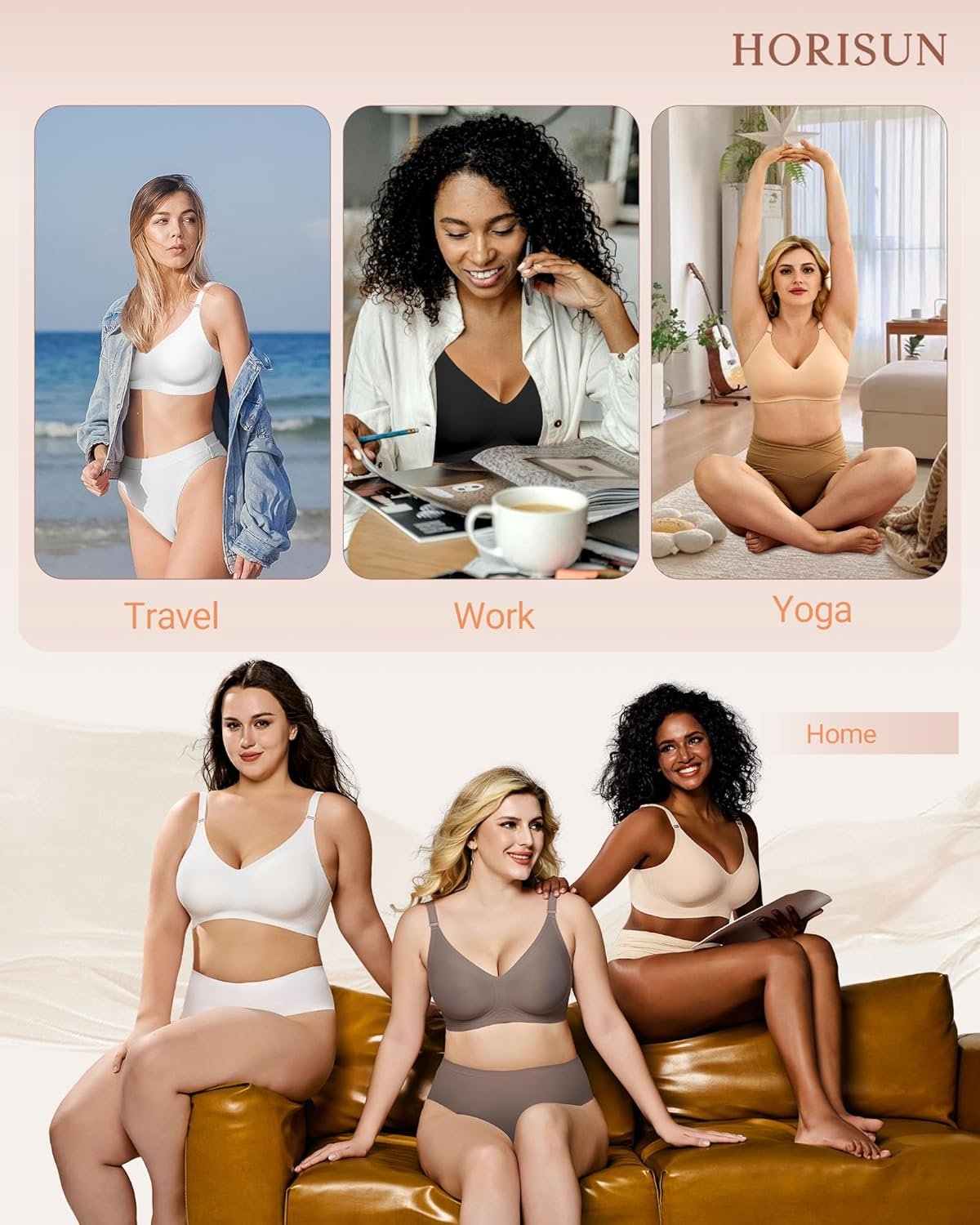 HORISUN Comfortable Seamless Full Coverage Bra for Women Wireless Bras with Soft Support Regular and Plus Size - lunas-mystic-emporium.com HORISUN Comfortable Seamless Full Coverage Bra for Women Wireless Bras with Soft Support Regular and Plus Size