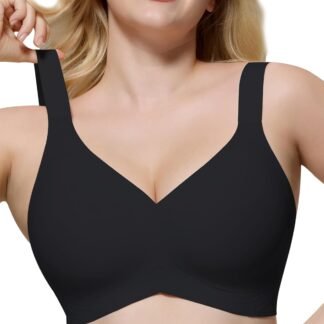 HORISUN Seamless Bras Full Coverage Wireless Push Up Bra for Women No Underwire Comfort V Neck Bralettes with Support - lunas-mystic-emporium.com HORISUN Seamless Bras Full Coverage Wireless Push Up Bra for Women No Underwire Comfort V Neck Bralettes with Support
