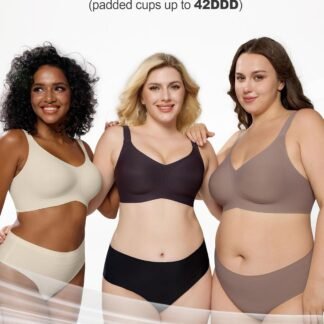 HORISUN Seamless Bras Full Coverage Wireless Push Up Bra for Women No Underwire Comfort V Neck Bralettes with Support - lunas-mystic-emporium.com HORISUN Seamless Bras Full Coverage Wireless Push Up Bra for Women No Underwire Comfort V Neck Bralettes with Support