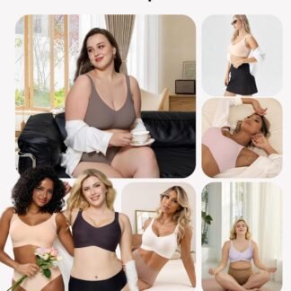 HORISUN Seamless Bras Full Coverage Wireless Push Up Bra for Women No Underwire Comfort V Neck Bralettes with Support - lunas-mystic-emporium.com HORISUN Seamless Bras Full Coverage Wireless Push Up Bra for Women No Underwire Comfort V Neck Bralettes with Support