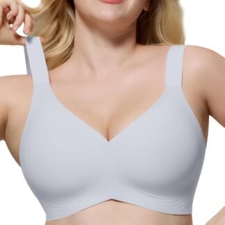HORISUN Seamless Bras Full Coverage Wireless Push Up Bra for Women No Underwire Comfort V Neck Bralettes with Support - lunas-mystic-emporium.com HORISUN Seamless Bras Full Coverage Wireless Push Up Bra for Women No Underwire Comfort V Neck Bralettes with Support