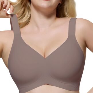 HORISUN Seamless Bras Full Coverage Wireless Push Up Bra for Women No Underwire Comfort V Neck Bralettes with Support