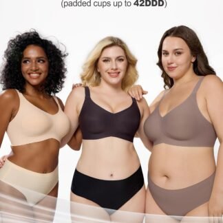 HORISUN Seamless Bras Full Coverage Wireless Push Up Bra for Women No Underwire Comfort V Neck Bralettes with Support - lunas-mystic-emporium.com HORISUN Seamless Bras Full Coverage Wireless Push Up Bra for Women No Underwire Comfort V Neck Bralettes with Support