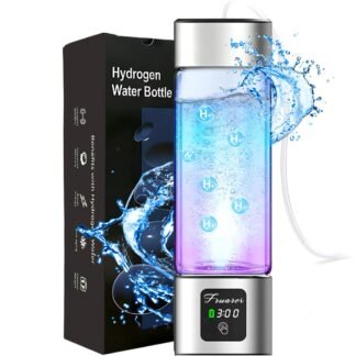 Hydrogen Water Bottle Generator - 2026 Hydrogen Water Machine - 6000 PPB SPE/PEM Tech Glass Hydrohealth Water Bottle for Kidney Health Hydrogen Bottle Gift for Family & Friends...