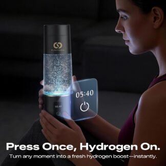 Hydrogen Water Bottle Generator - Up to 6400 PPB, 12-Hour Hydrogen Retention, H2 Certified SPE/PEM Tech, Portable, Recovery & Thoughtful Wellness Gift (Sliver)