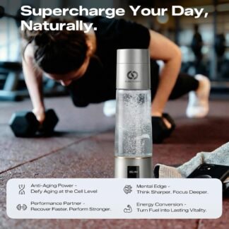 Hydrogen Water Bottle Generator - Up to 6400 PPB, 12-Hour Hydrogen Retention, H2 Certified SPE/PEM Tech, Portable, Recovery & Thoughtful Wellness Gift (Sliver)