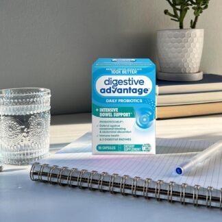 IBS Daily Probiotic Capsules for Digestive Health & Gut Health, Digestive Advantage Probiotics For Men and Women (96 count box) - Digestible Enzymes