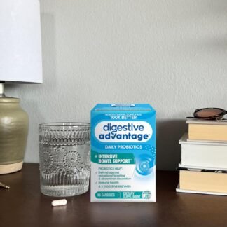 IBS Daily Probiotic Capsules for Digestive Health & Gut Health, Digestive Advantage Probiotics For Men and Women (96 count box) - Digestible Enzymes