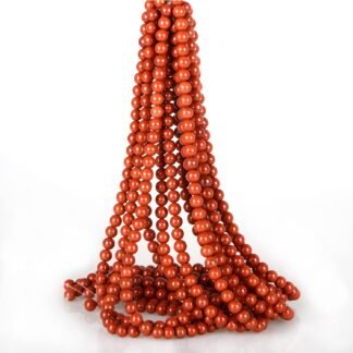 ICAI Beads（Red Jasper） Natural Stone Gemstone Round Loose Beads Crystal Energy Stone Healing Power for Jewelry Making DIY,1 Strand 35-37pcs（10mm）