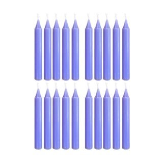 Indian Consigners Blue Ritual Candles – 20 Mini Taper Wax Candles for Spell Work, Chakra Healing, Meditation, Wiccan Altar, and Spiritual Practices – 4" x 0.5"