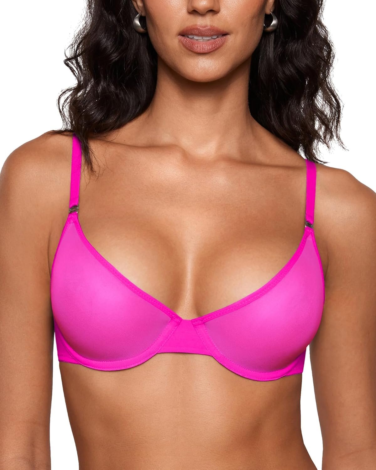 INLYRIC Womens Cosnufy Sheer Balconette Bra Demi Unlined Plunge Mesh See Through Sexy Bras Underwire - lunas-mystic-emporium.com INLYRIC Women's Cosnufy Sheer Balconette Bra Demi Unlined Plunge Mesh See Through Sexy Bras Underwire