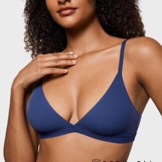 INLYRIC Women's Inbarely Triangle Bralette Plunge Unlined Seamless Bra No Underwire Sexy Comfortable Everyday