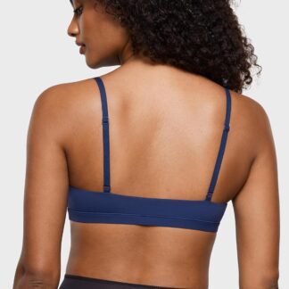 INLYRIC Women's Inbarely Triangle Bralette Plunge Unlined Seamless Bra No Underwire Sexy Comfortable Everyday