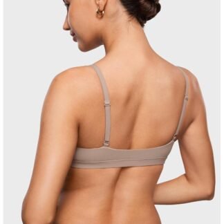 INLYRIC Women's Inbarely Triangle Bralette Plunge Unlined Seamless Bra No Underwire Sexy Comfortable Everyday