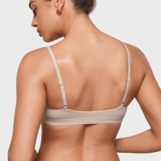 INLYRIC Women's Inbarely Triangle Bralette Plunge Unlined Seamless Bra No Underwire Sexy Comfortable Everyday