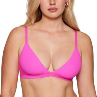 INLYRIC Womens Inbarely Triangle Bralette Plunge Unlined Seamless Bra No Underwire Sexy Comfortable Everyday - lunas-mystic-emporium.com INLYRIC Women's Inbarely Triangle Bralette Plunge Unlined Seamless Bra No Underwire Sexy Comfortable Everyday