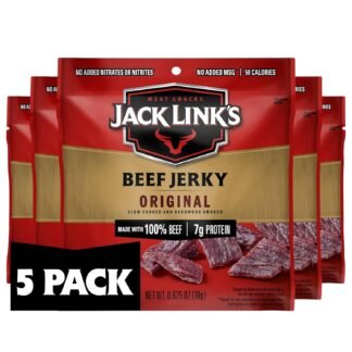 Jack Link's Beef Jerky, Teriyaki, Multipack Bags - Flavorful Meat Snacks for Lunches, Ready to Eat Protein Snacks, Individual Packs - 7g of Protein, Made with 100% Beef - 0.625...