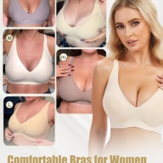 Jelly Wireless Bra Deep V Push Up Seamless T-Shirt Comfortable Plunge No Underwire Bras with Adjustable Straps Everyday Bras - lunas-mystic-emporium.com Jelly Wireless Bra Deep V Push Up Seamless T-Shirt Comfortable Plunge No Underwire Bras with Adjustable Straps Everyday Bras