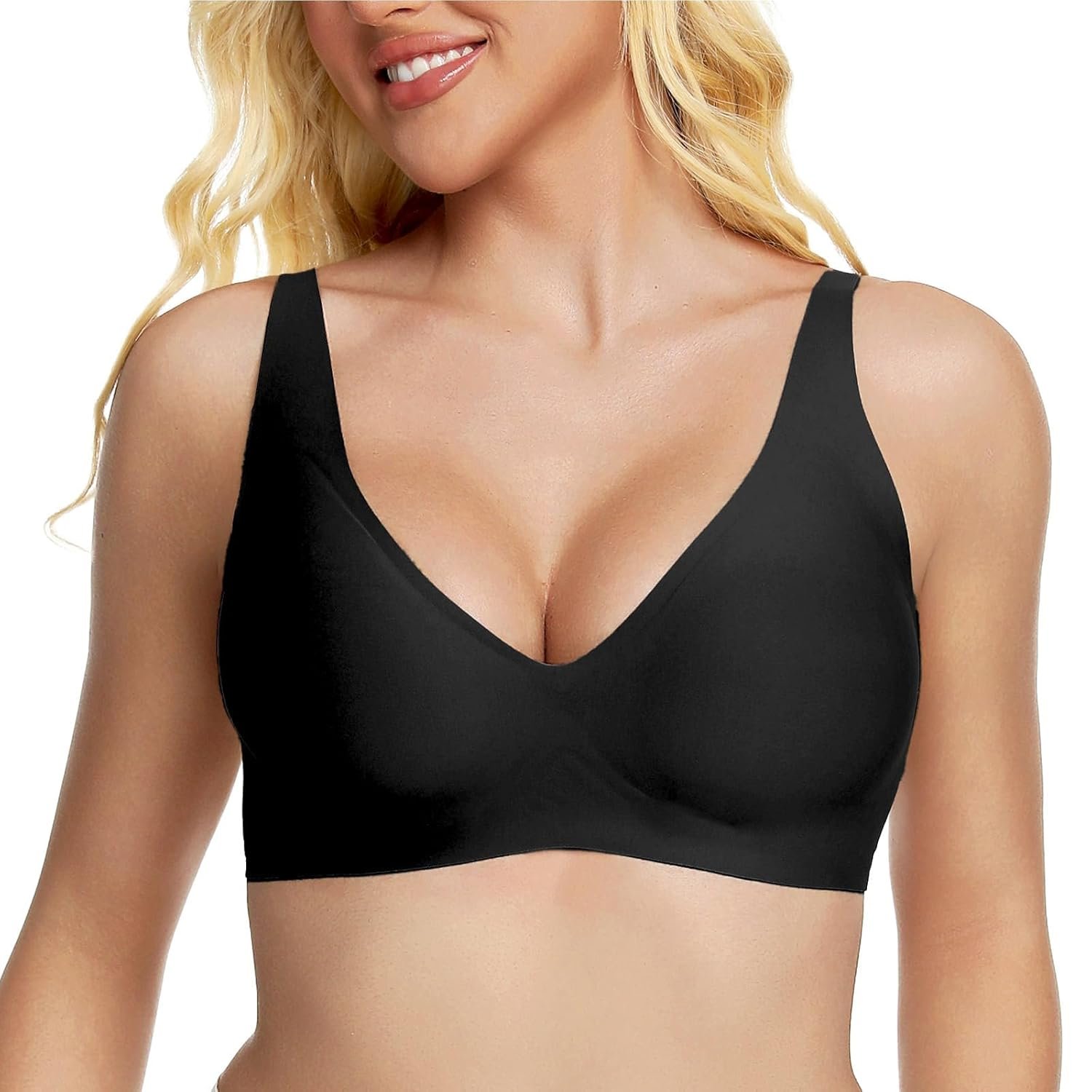 Jelly Wireless Bra Deep V Push Up Seamless T-Shirt Comfortable Plunge No Underwire Bras with Adjustable Straps Everyday Bras - lunas-mystic-emporium.com Jelly Wireless Bra Deep V Push Up Seamless T-Shirt Comfortable Plunge No Underwire Bras with Adjustable Straps Everyday Bras