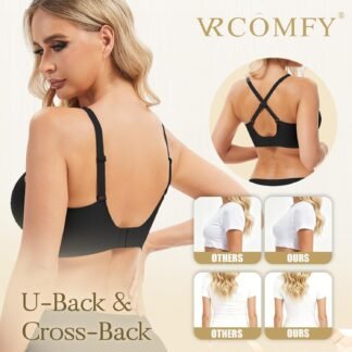 Jelly Wireless Bra Deep V Push Up Seamless T-Shirt Comfortable Plunge No Underwire Bras with Adjustable Straps Everyday Bras - lunas-mystic-emporium.com Jelly Wireless Bra Deep V Push Up Seamless T-Shirt Comfortable Plunge No Underwire Bras with Adjustable Straps Everyday Bras