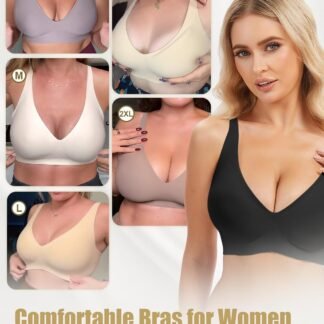 Jelly Wireless Bra Deep V Push Up Seamless T-Shirt Comfortable Plunge No Underwire Bras with Adjustable Straps Everyday Bras - lunas-mystic-emporium.com Jelly Wireless Bra Deep V Push Up Seamless T-Shirt Comfortable Plunge No Underwire Bras with Adjustable Straps Everyday Bras