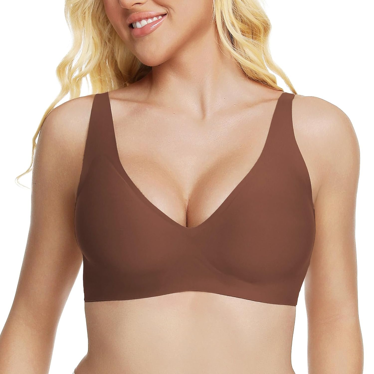 Jelly Wireless Bra Deep V Push Up Seamless T-Shirt Comfortable Plunge No Underwire Bras with Adjustable Straps Everyday Bras - lunas-mystic-emporium.com Jelly Wireless Bra Deep V Push Up Seamless T-Shirt Comfortable Plunge No Underwire Bras with Adjustable Straps Everyday Bras