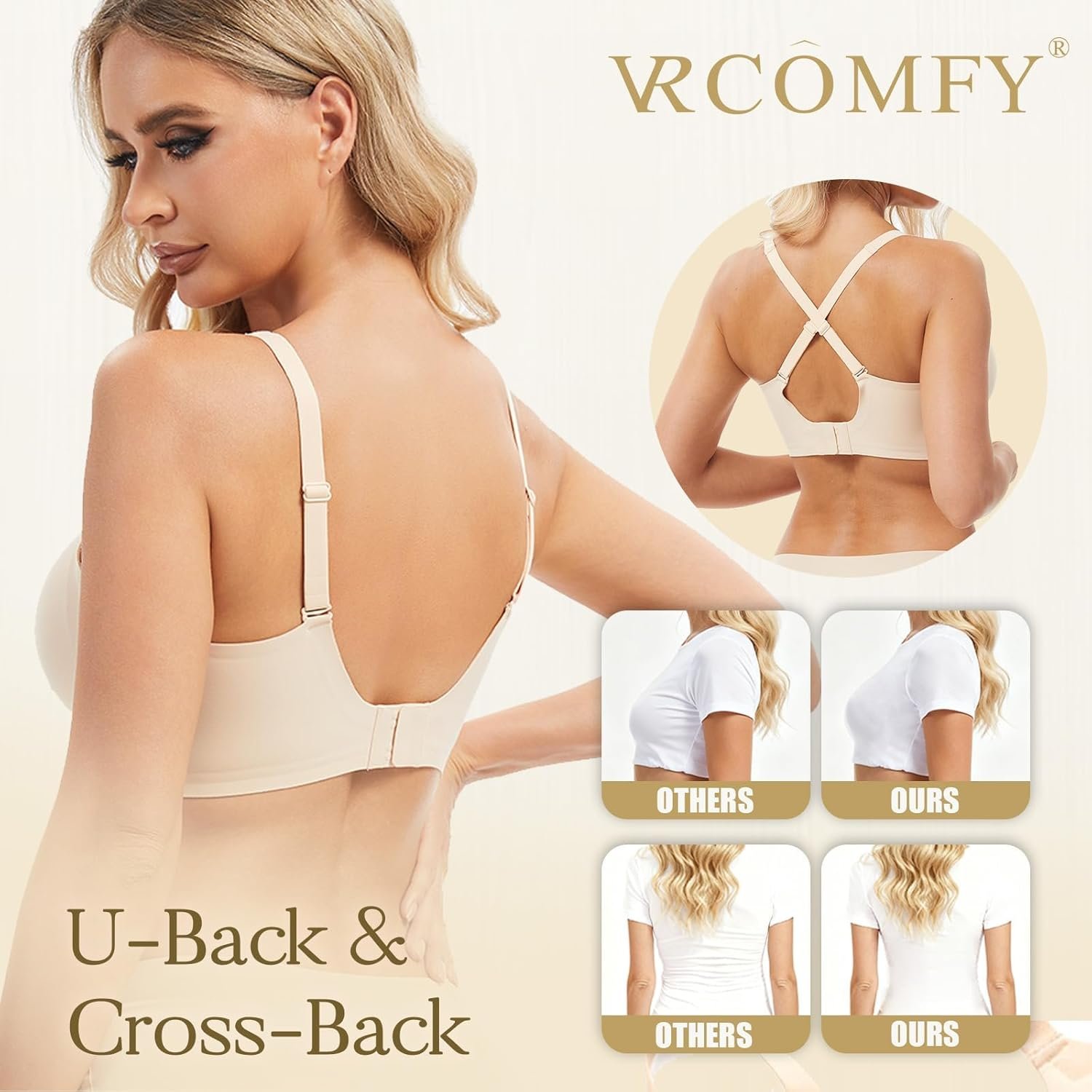 Jelly Wireless Bra Deep V Push Up Seamless T-Shirt Comfortable Plunge No Underwire Bras with Adjustable Straps Everyday Bras - lunas-mystic-emporium.com Jelly Wireless Bra Deep V Push Up Seamless T-Shirt Comfortable Plunge No Underwire Bras with Adjustable Straps Everyday Bras