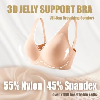 Jelly Wireless Bra Deep V Push Up Seamless T-Shirt Comfortable Plunge No Underwire Bras with Adjustable Straps Everyday Bras - lunas-mystic-emporium.com Jelly Wireless Bra Deep V Push Up Seamless T-Shirt Comfortable Plunge No Underwire Bras with Adjustable Straps Everyday Bras