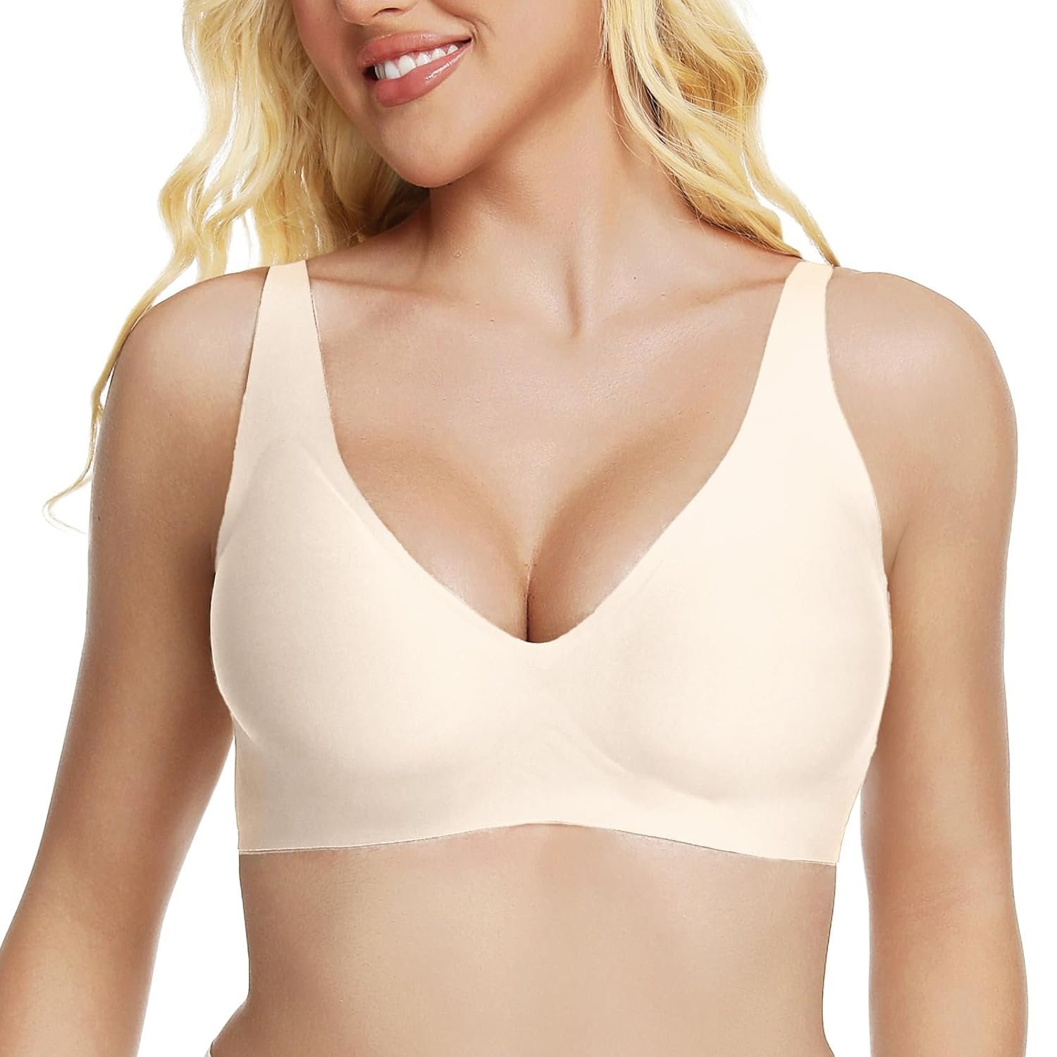 Jelly Wireless Bra Deep V Push Up Seamless T-Shirt Comfortable Plunge No Underwire Bras with Adjustable Straps Everyday Bras - lunas-mystic-emporium.com Jelly Wireless Bra Deep V Push Up Seamless T-Shirt Comfortable Plunge No Underwire Bras with Adjustable Straps Everyday Bras