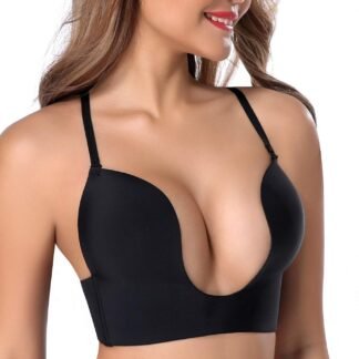 JOATEAY Deep Plunge Bra Convertible Push up Low Cut Seamless Women Wireless Bra Red Carpet - lunas-mystic-emporium.com JOATEAY Deep Plunge Bra Convertible Push up Low Cut Seamless Women Wireless Bra Red Carpet