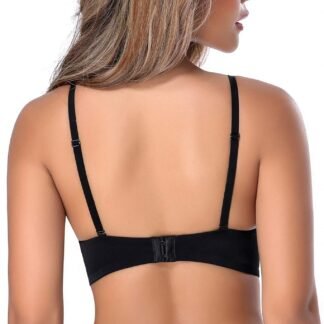 JOATEAY Deep Plunge Bra Convertible Push up Low Cut Seamless Women Wireless Bra Red Carpet - lunas-mystic-emporium.com JOATEAY Deep Plunge Bra Convertible Push up Low Cut Seamless Women Wireless Bra Red Carpet