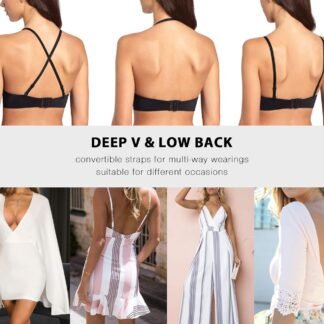 JOATEAY Deep Plunge Bra Convertible Push up Low Cut Seamless Women Wireless Bra Red Carpet - lunas-mystic-emporium.com JOATEAY Deep Plunge Bra Convertible Push up Low Cut Seamless Women Wireless Bra Red Carpet