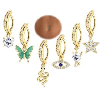 JOERICA 6 Pcs 14G Clicker Belly Button Ring for Women 316L Surgical Steel Butterfly Snake Evil Eye Heart CZ Opal Dangle Belly Button Rings Simple Reverse Navel Rings Body Belly - lunas-mystic-emporium.com JOERICA 6 Pcs 14G Clicker Belly Button Ring for Women 316L Surgical Steel Butterfly Snake Evil Eye Heart CZ Opal Dangle Belly Button Rings Simple Reverse Navel Rings Body Belly...