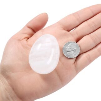 JOVIVI Natural Clear Quartz Egg Sphere Sculpture Reiki Healing Crystal Gemstone Ball Divination Figurine with Acrylic Stand for Home Decoration - lunas-mystic-emporium.com JOVIVI Natural Clear Quartz Egg Sphere Sculpture Reiki Healing Crystal Gemstone Ball Divination Figurine with Acrylic Stand for Home Decoration